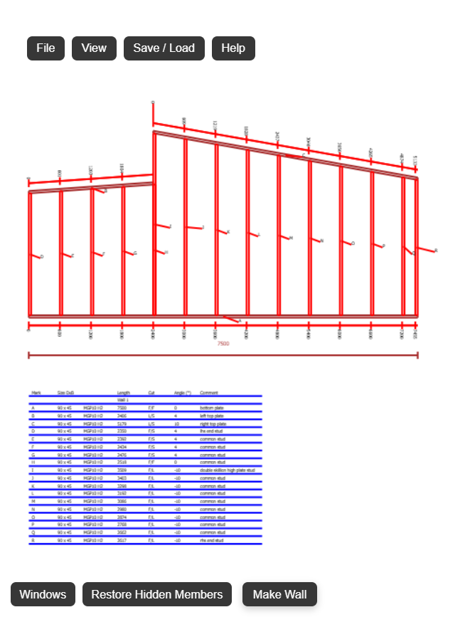 Change lintel size - step 3