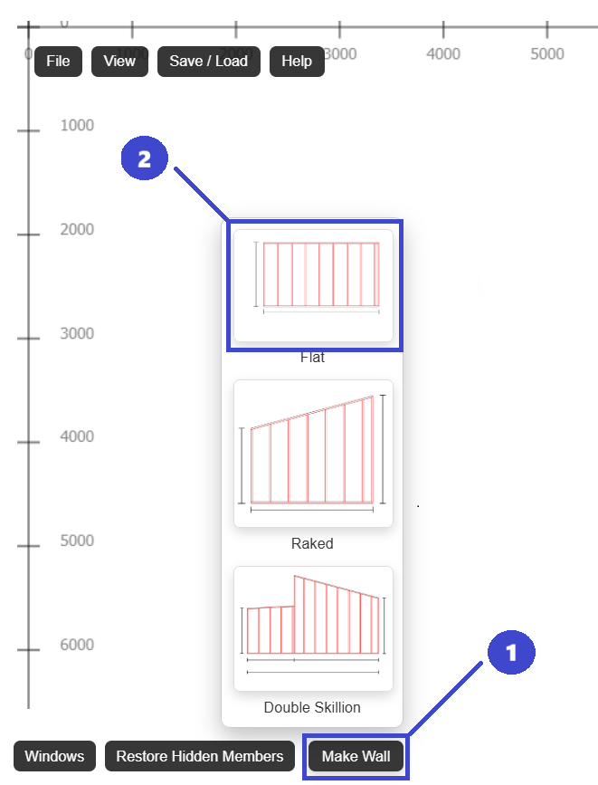 Change lintel size - step 1