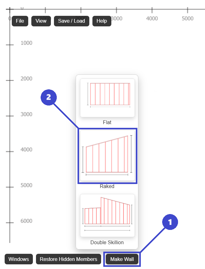 Change lintel size - step 1